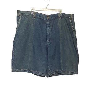 New St. John’s Bay 100% Cotton Blue Denim Shorts Men’s Size 50